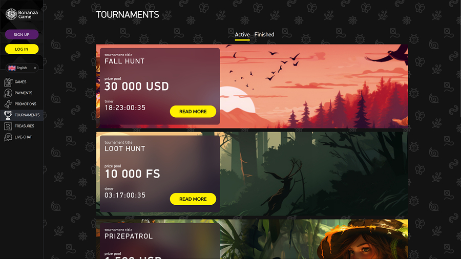 Bonanza Game Casino Desktop Tournaments