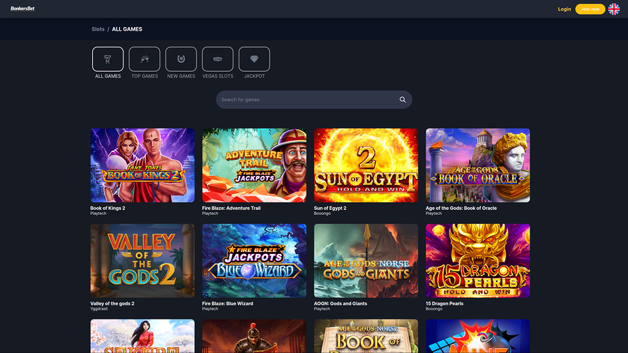 BonkersBet Casino Desktop Games