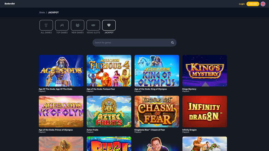 BonkersBet Casino Desktop Jackpot