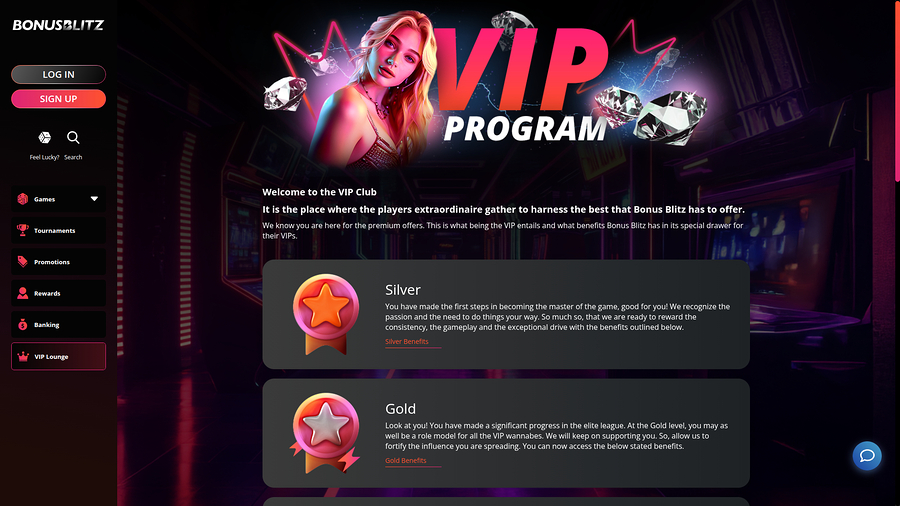 Bonusblitz Desktop VIP Program
