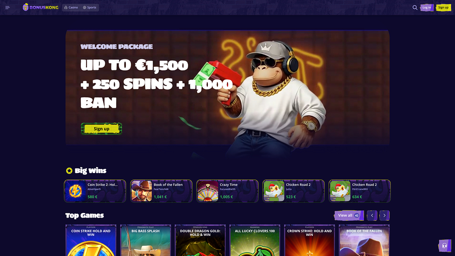 BonusKong Casino Homepage