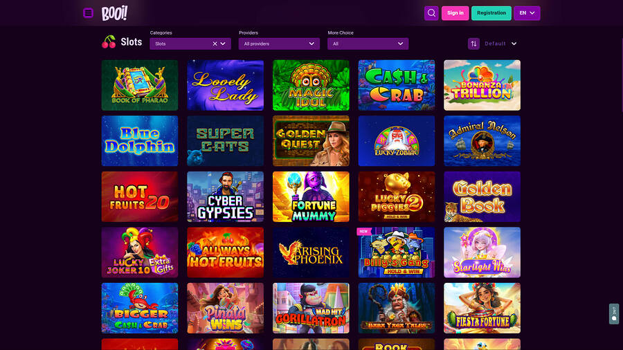 Juegos de Booi Casino para escritorio