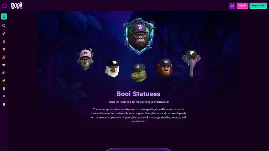Programa VIP de escritorio de Booi Casino