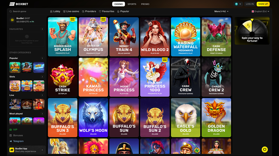 BoxBet Casino Desktop Games