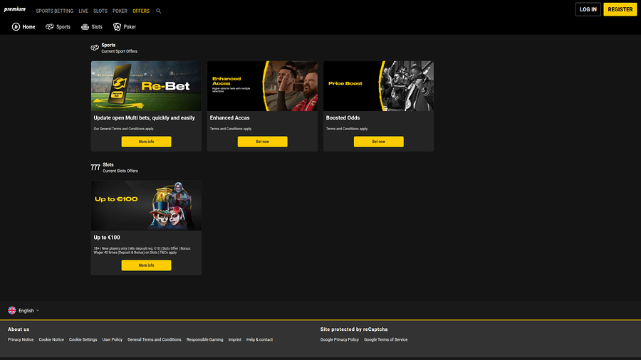 Bpremium Casino Desktop Promotions