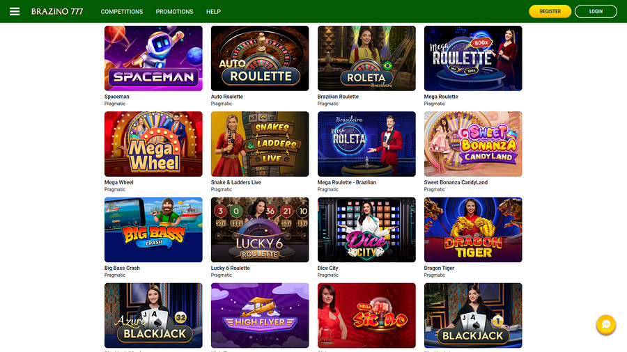 Brazino777 Casino Desktop Live Dealer