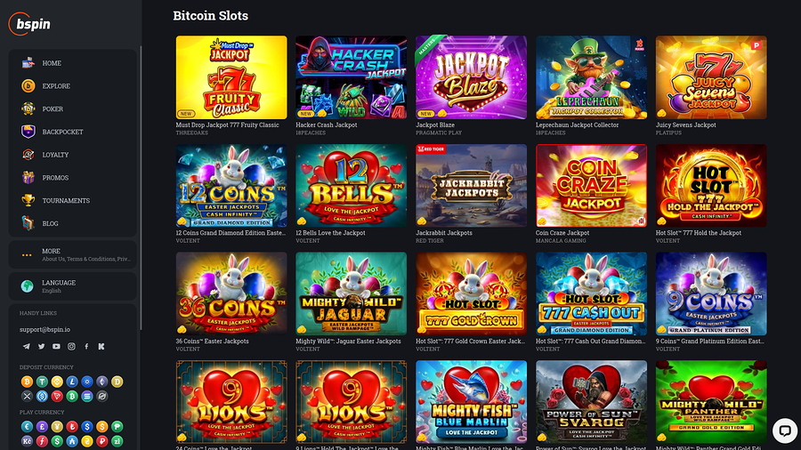 Bote de escritorio de Bspin.io Casino