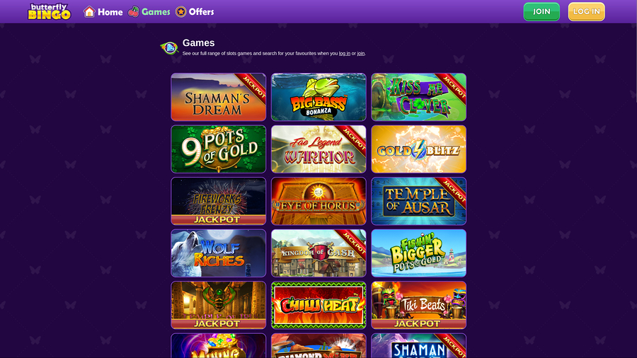 Butterfly Bingo Desktop Games