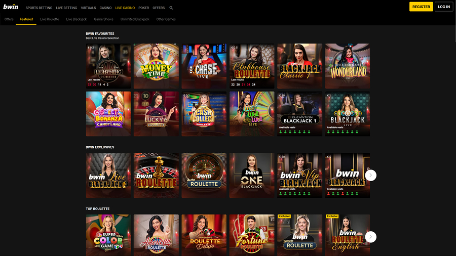 Bwin Casino Desktop Live Dealer