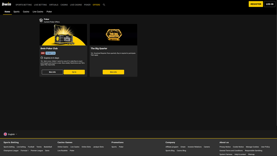 Bwin Casino Desktop Promotions