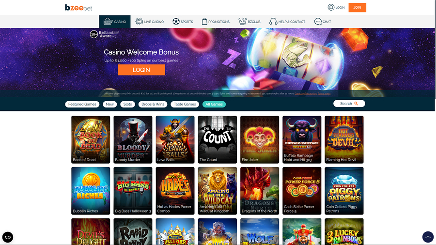 Bzeebet Casino Desktop Games