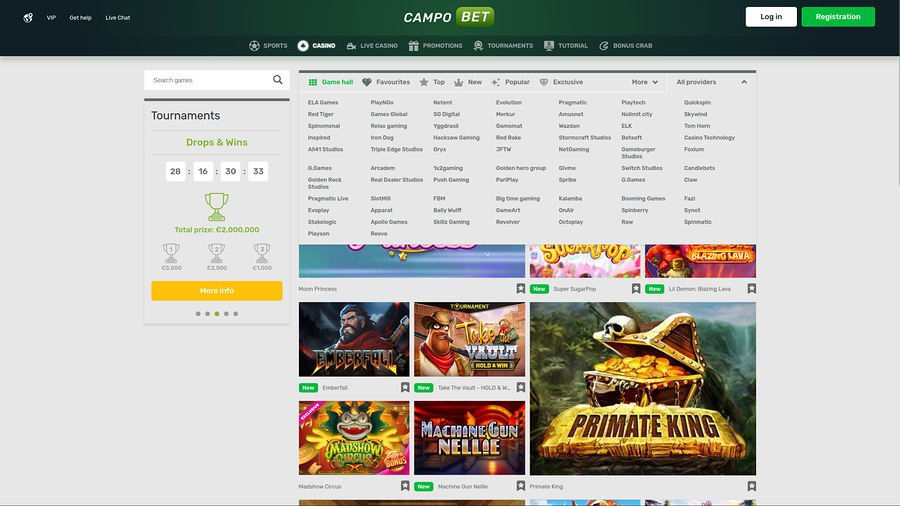 Campobet Casino Desktop Game Developers