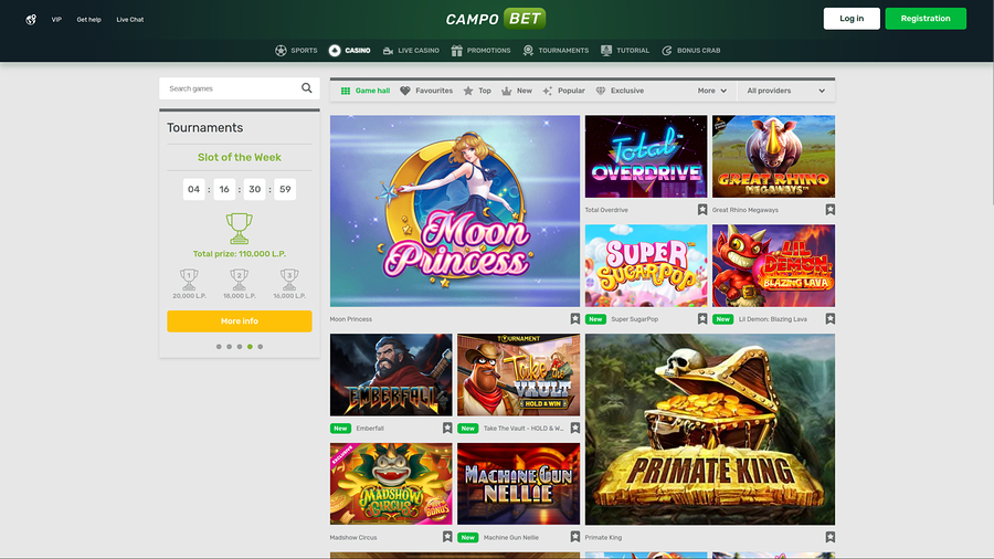 Campobet Casino Desktop Games