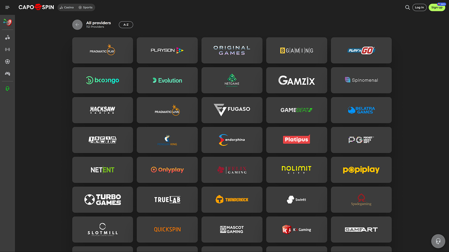 Capospin Casino Desktop Game Developers