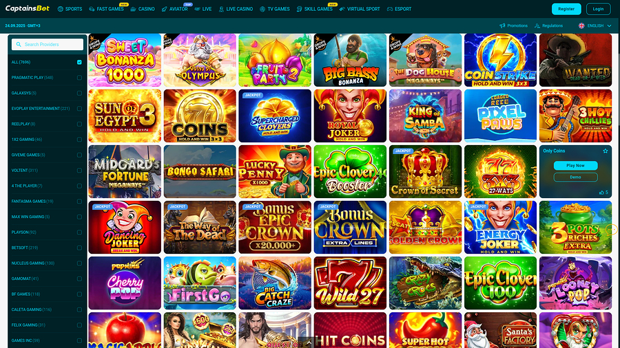 Captainsbet Casino Desktop Game Developers