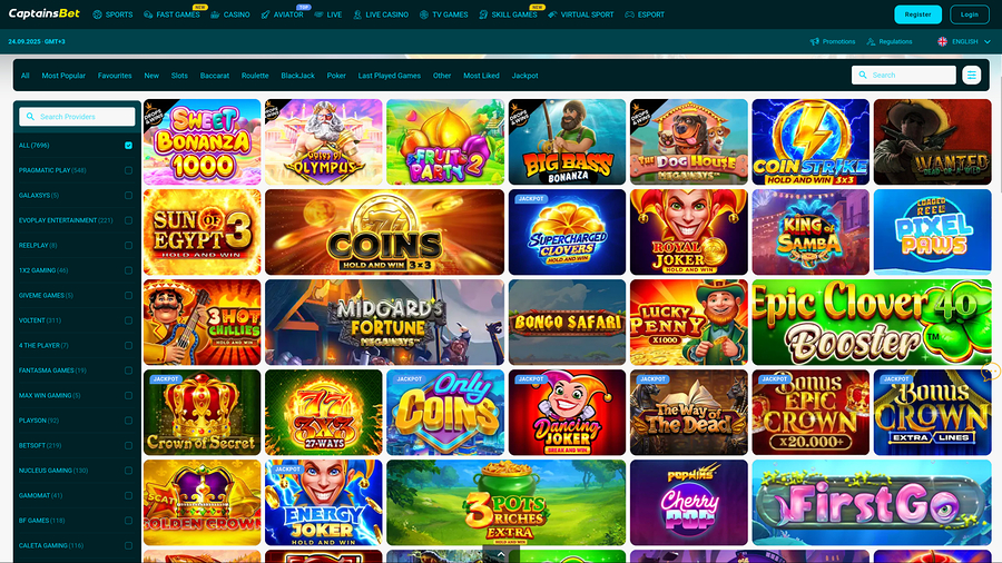 Captainsbet Casino Desktop Games