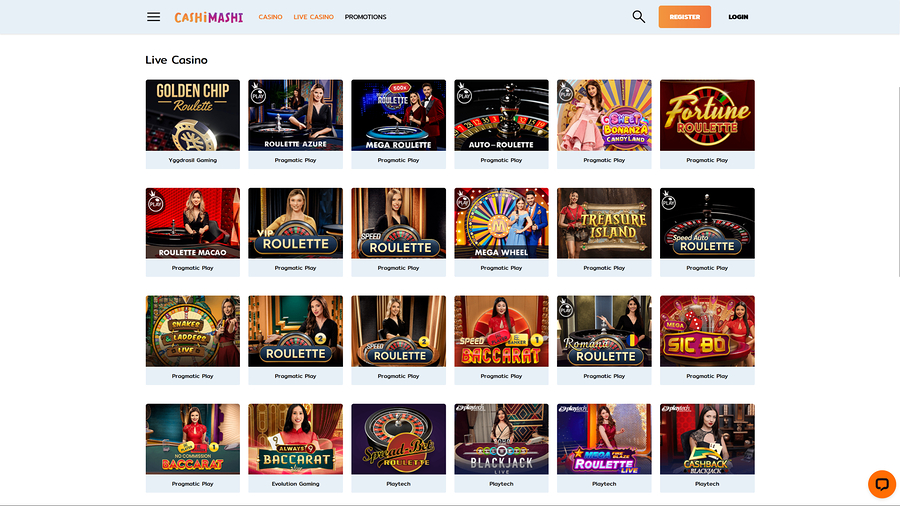 Cashimashi Casino Desktop Live Dealer