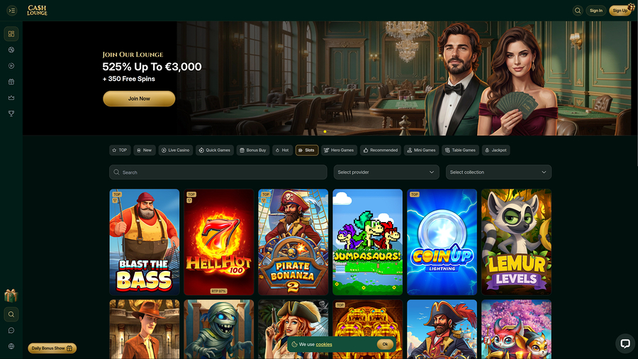 Cash Lounge Casino Desktop Games