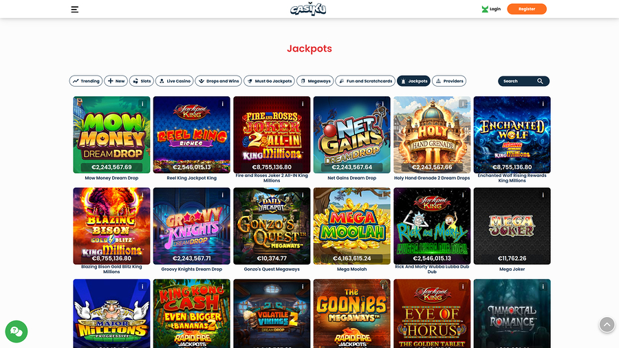 Casiku Casino Jackpot Desktop