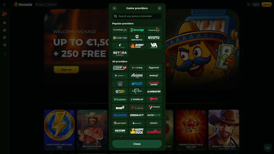 Desarrolladores de juegos de casino Casinacho