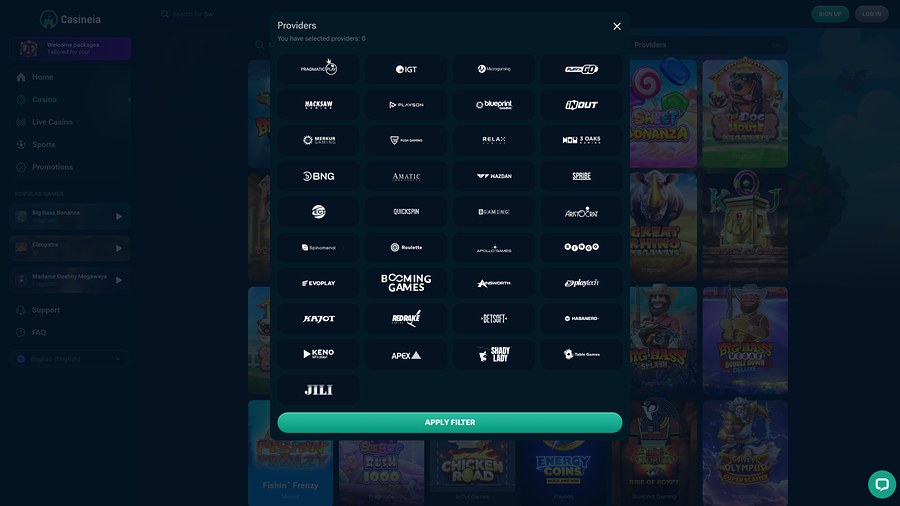 Casineia Casino Desktop Game Developers