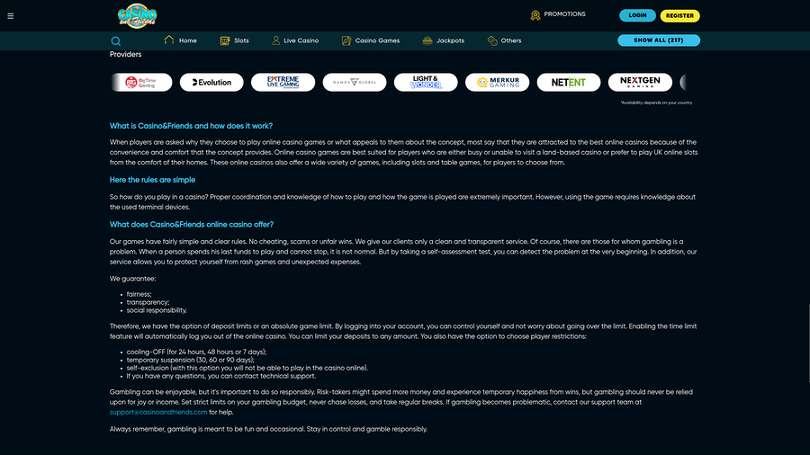 Casino And Friends skrivbordets spelutvecklare