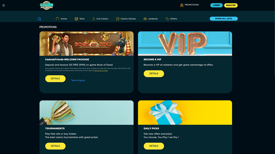 Casino And Friends skrivbordets kampanjer