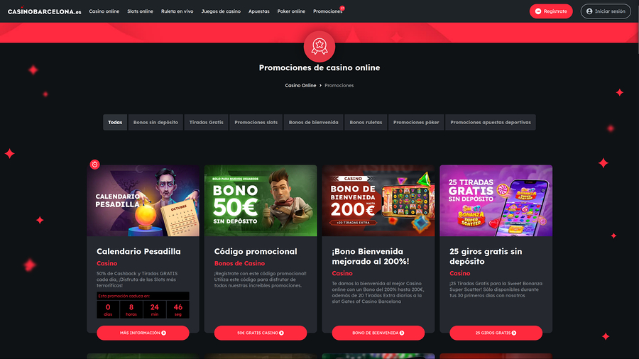 Casino Barcelona Desktop Promotions