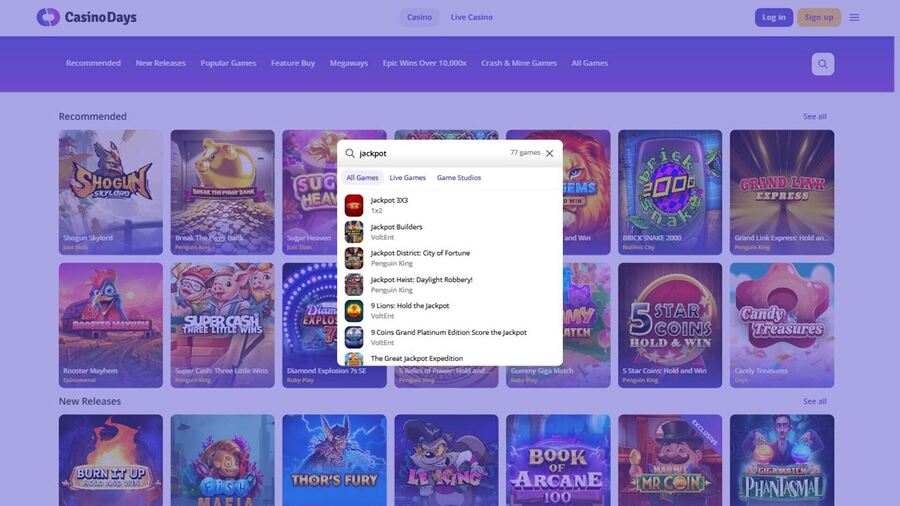 Casino Days Desktop Jackpot