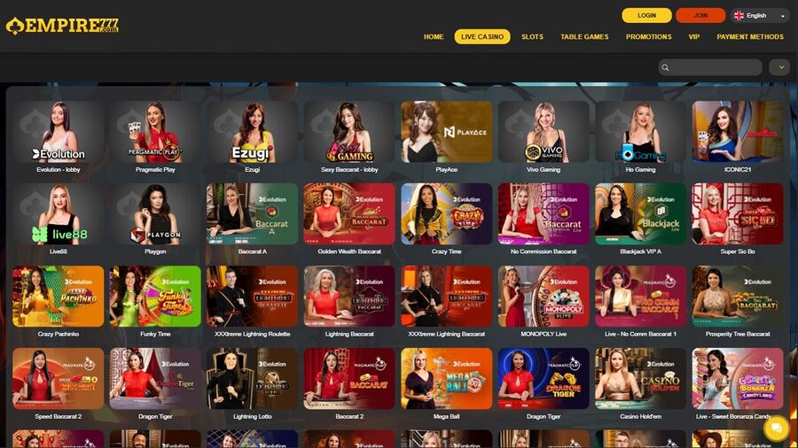 Casino Empire777 Desktop Live Dealer