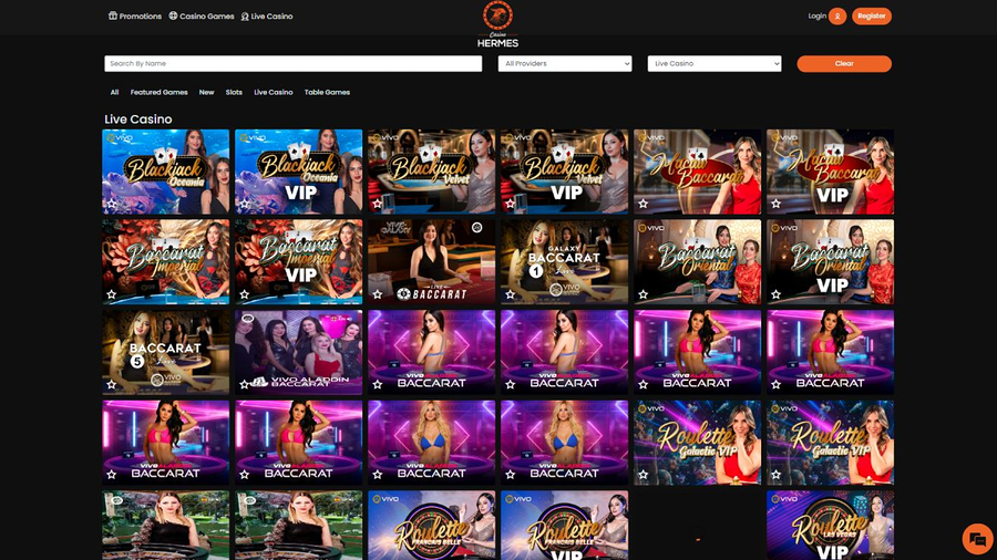 Casino Hermes Desktop Live Dealer