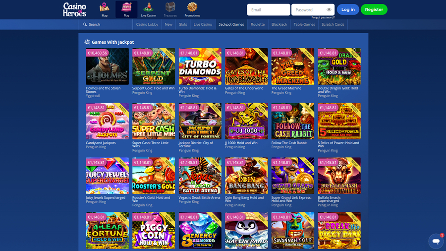 Casino Heroes Desktop Jackpot