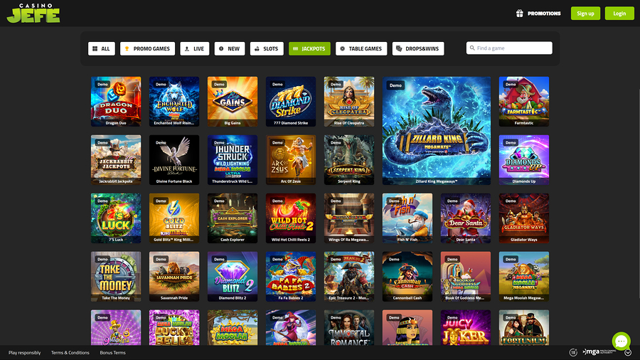 Casino JEFE Desktop Jackpot