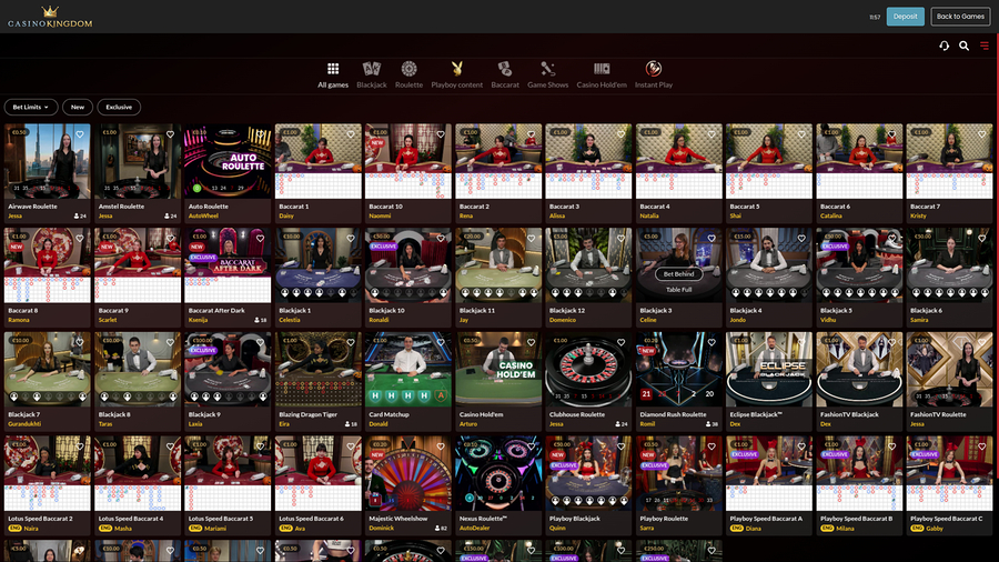 Casino Kingdom Desktop Live Dealer