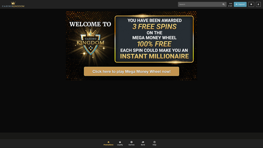 Casino Kingdom Desktop Promotions