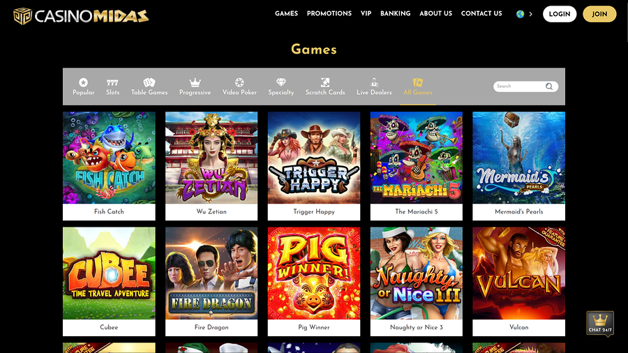Casino Midas Desktop Games