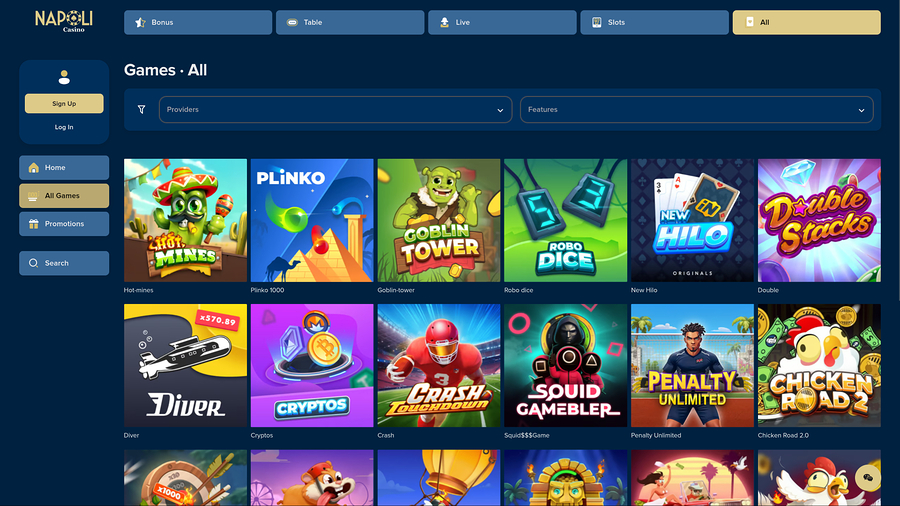 Casino Napoli Desktop Games