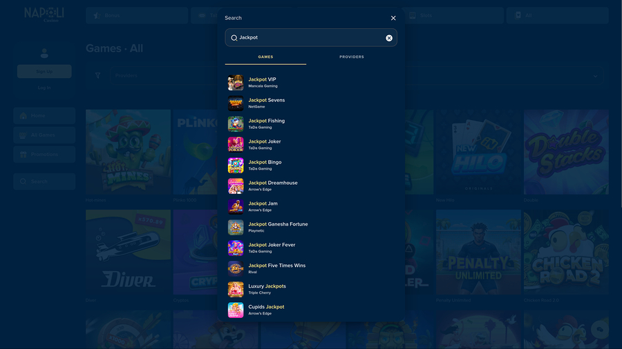 Casino Napoli Desktop Jackpot