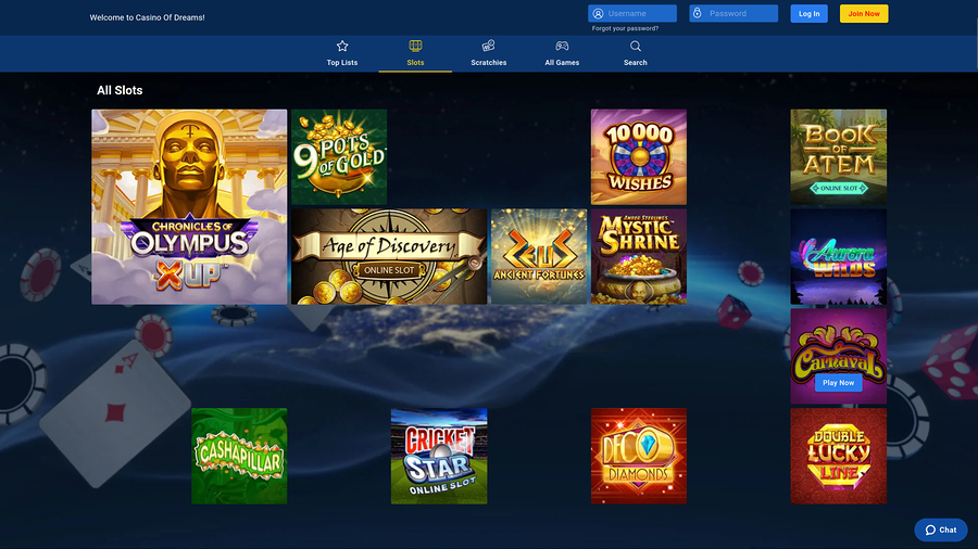 Casino of Dreams Desktop Games