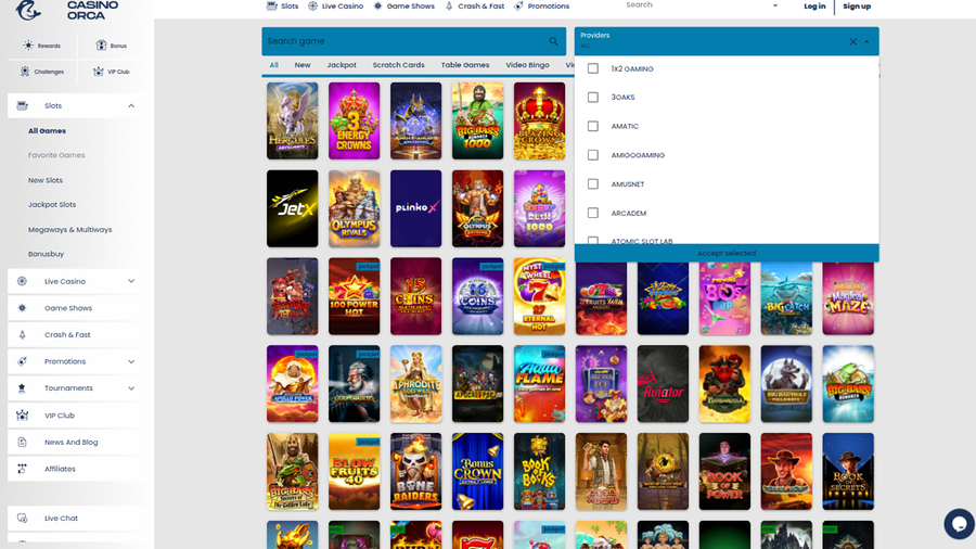 Casino Orca Desarrolladores de juegos de escritorio