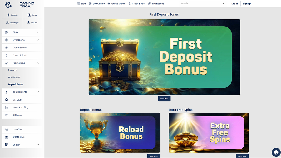 Casino Orca Promociones de escritorio