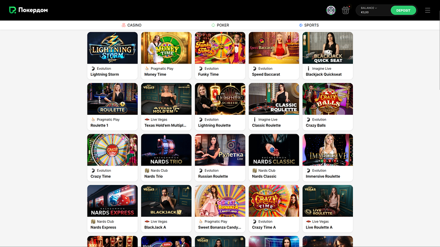 Casino Pokerdom Desktop Live Dealer