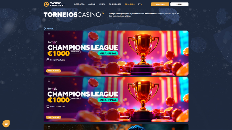 Casino Portugal Desktop Tournaments