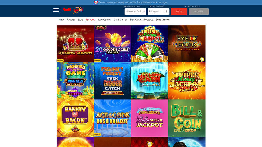 Bote de Casino RedKings para escritorio