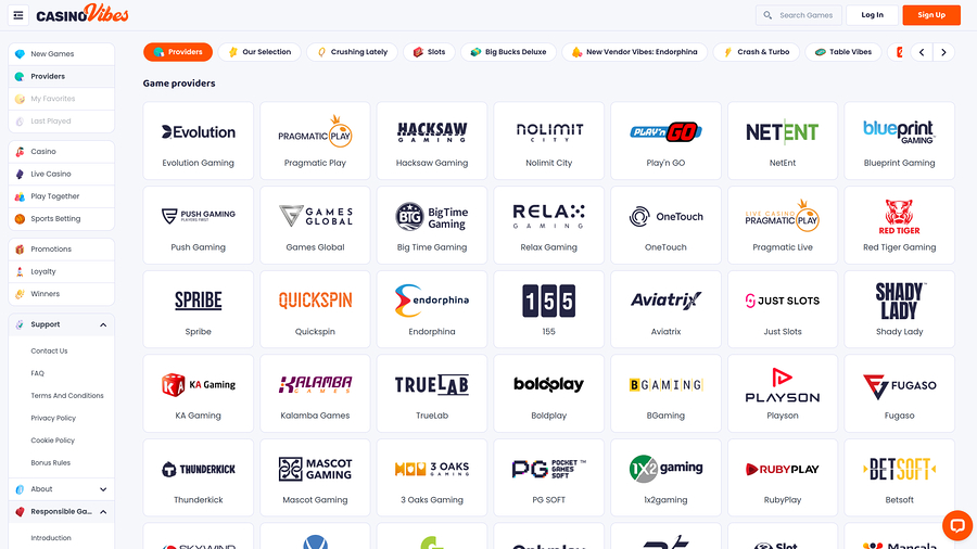 Casino Vibes Desktop Game Developers