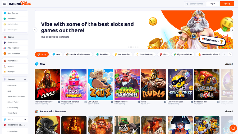 Casino Vibes Desktop Games