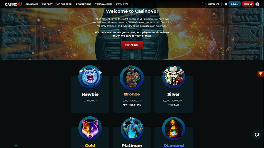 Casino4u Desktop VIP Program 