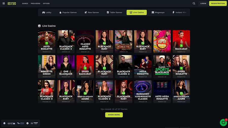 Casino999 Desktop Live Dealer