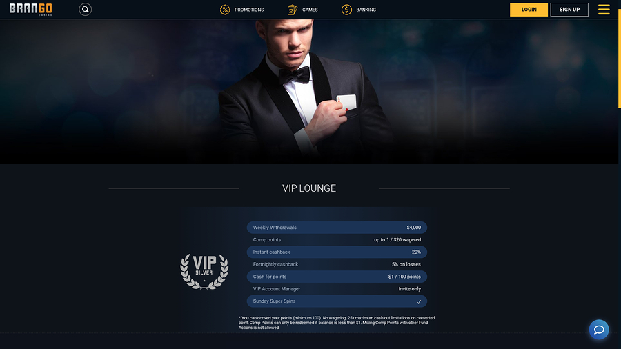 Casino Brango Desktop VIP Program