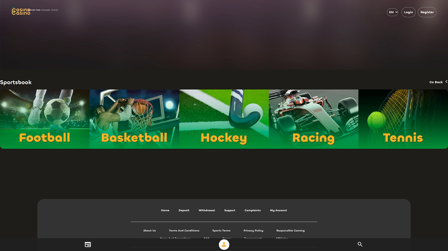 CasinoCasino Desktop Sportsbook